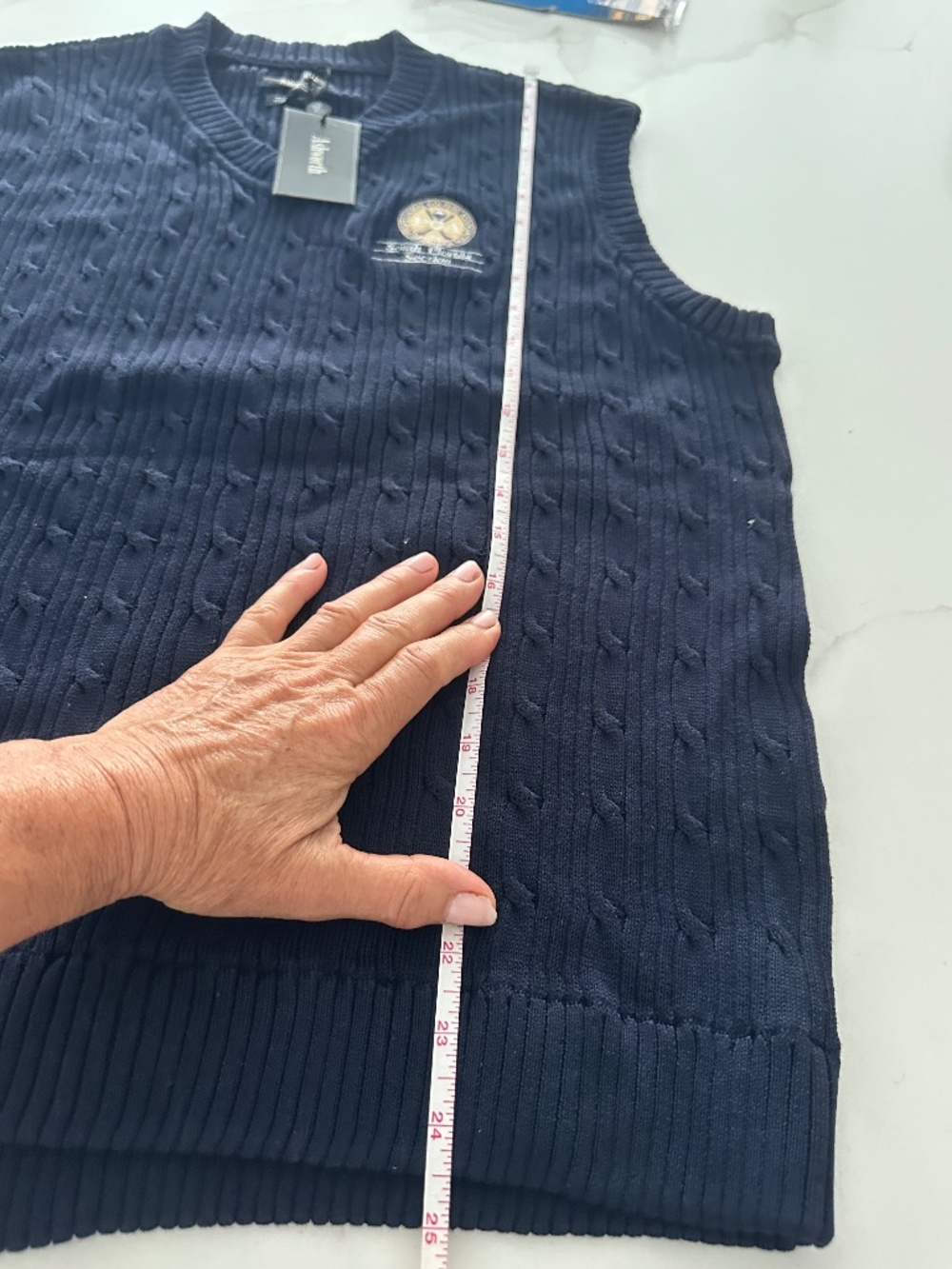 Ashworth Men's pullover vest navy blue size M